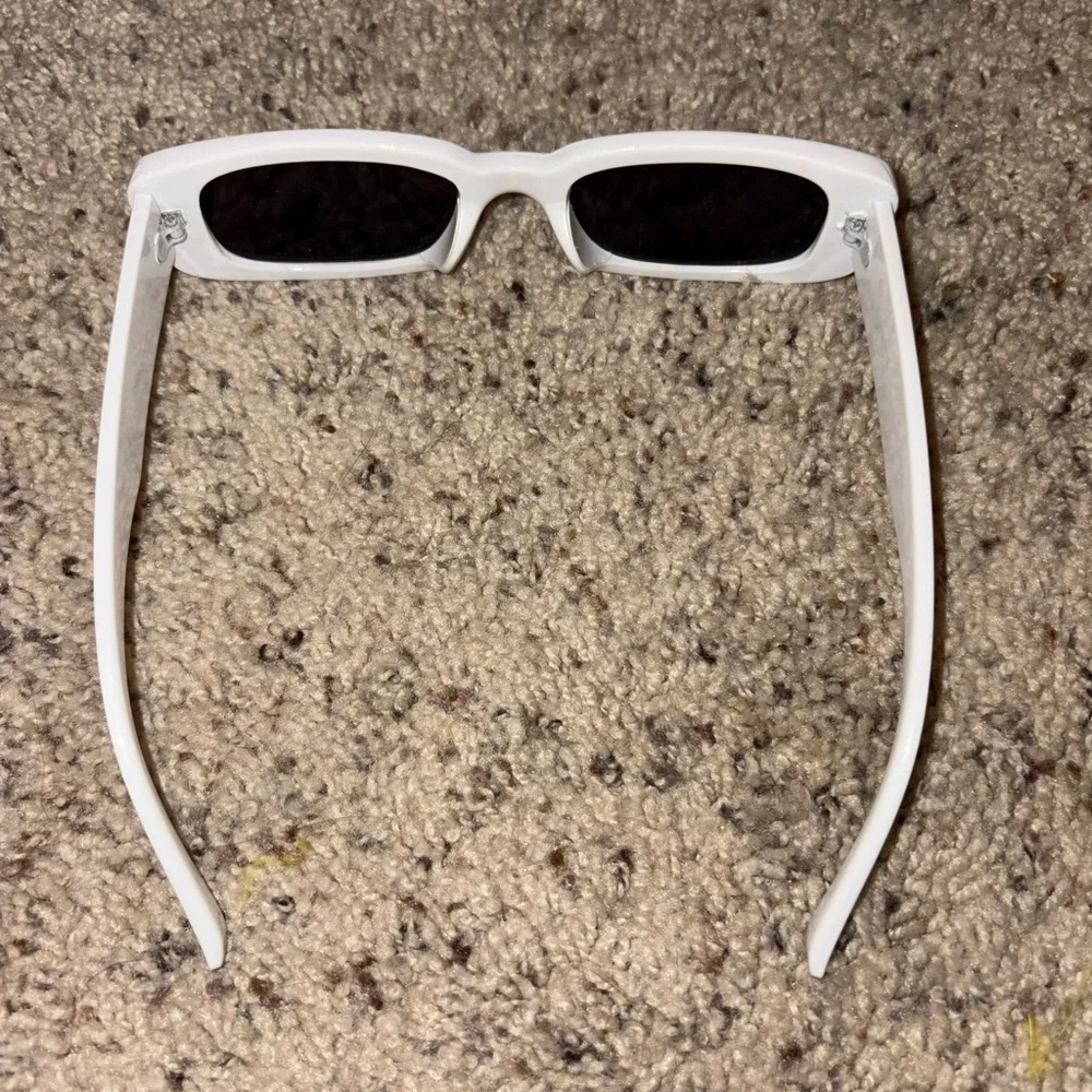 Amazon White Rectangular Glasses